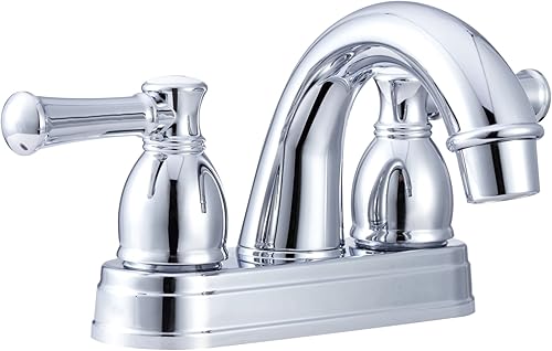 Grifo Dura Faucet para lavabo de vehículo recreativo, con doble perilla, para todo tipo de vehículo recreativo, remolques de viaje, casa rodante,