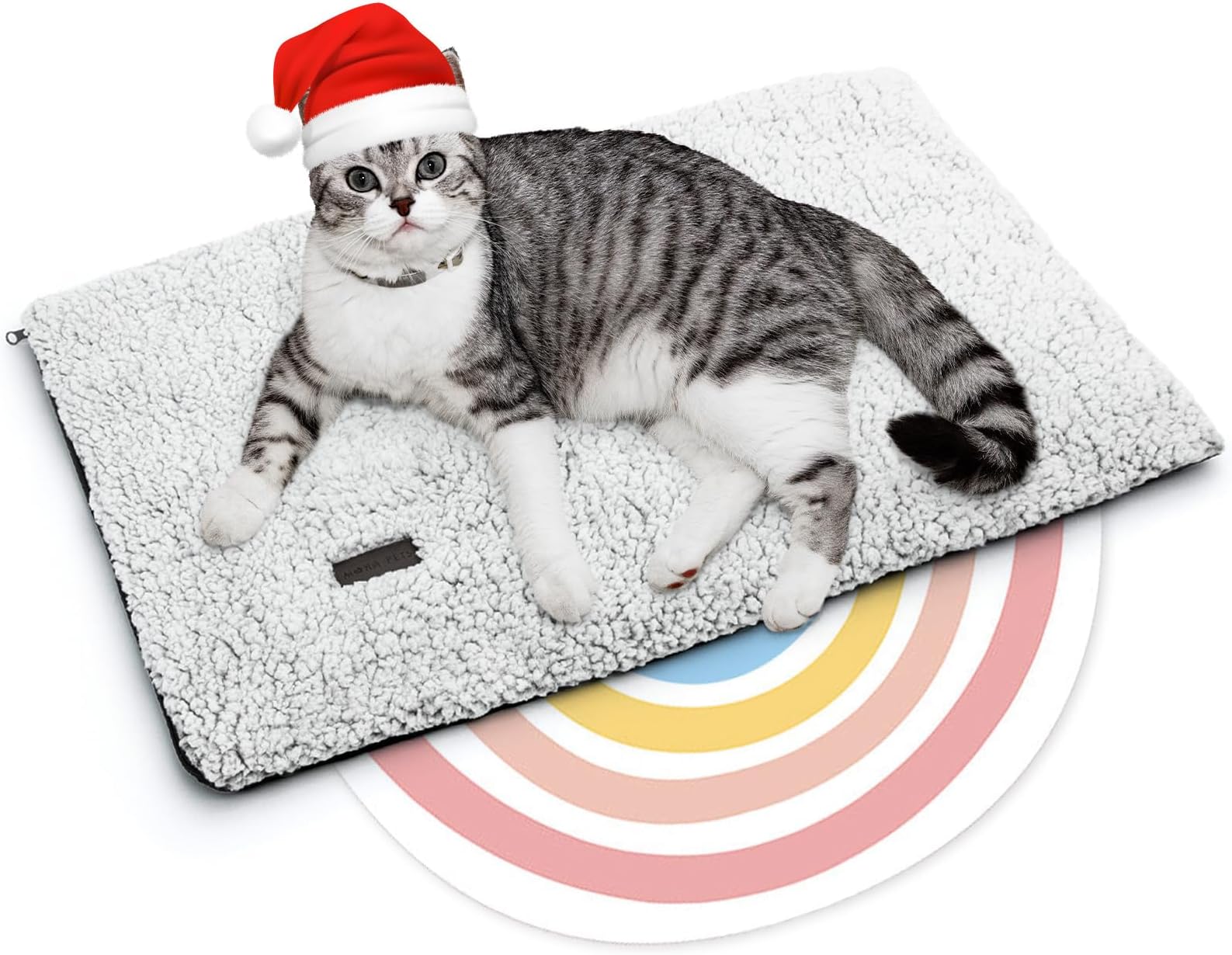 Haustier Heizkissen 45x45cm - 9 Temperaturstufen & Timer Für Katzen & Hunde - Wasserdicht & Sicher