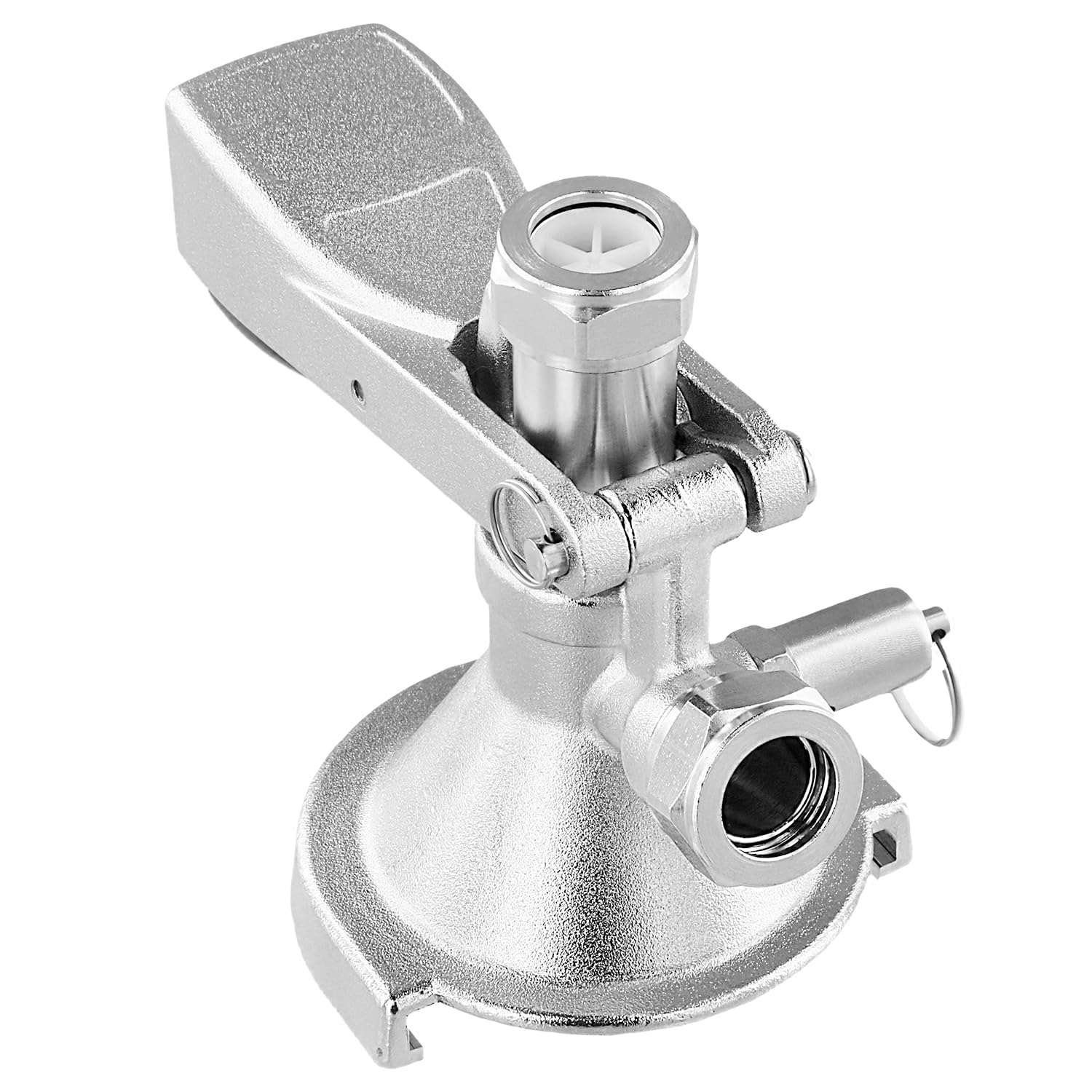QWORK® Acoplador de Barril de Cerveza Tipo A con válvula de Alivio de presión, G5/8, latón y Acero Inoxidable 304