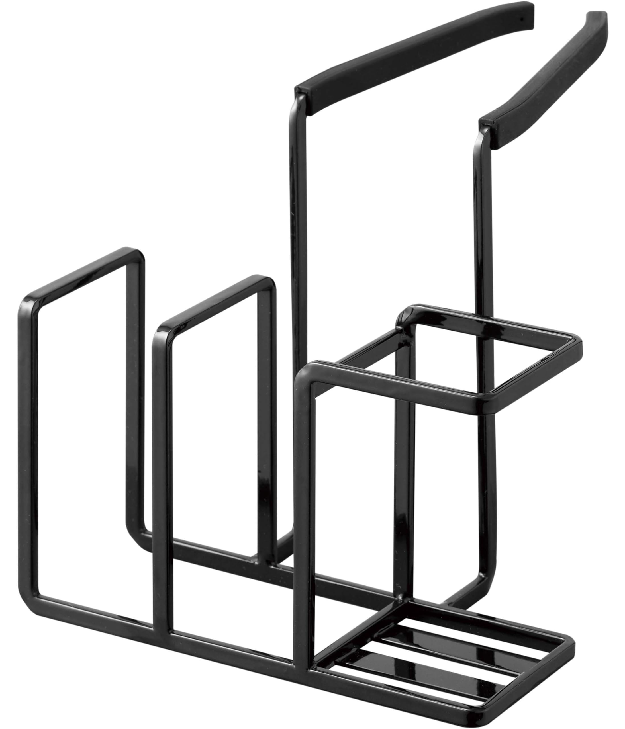 Amazonベーシック スポンジ&ブラシホルダー スモーク Amazon｜山崎実業(Yamazaki) 蛇口にかけるスポンジ&ブラシホルダー