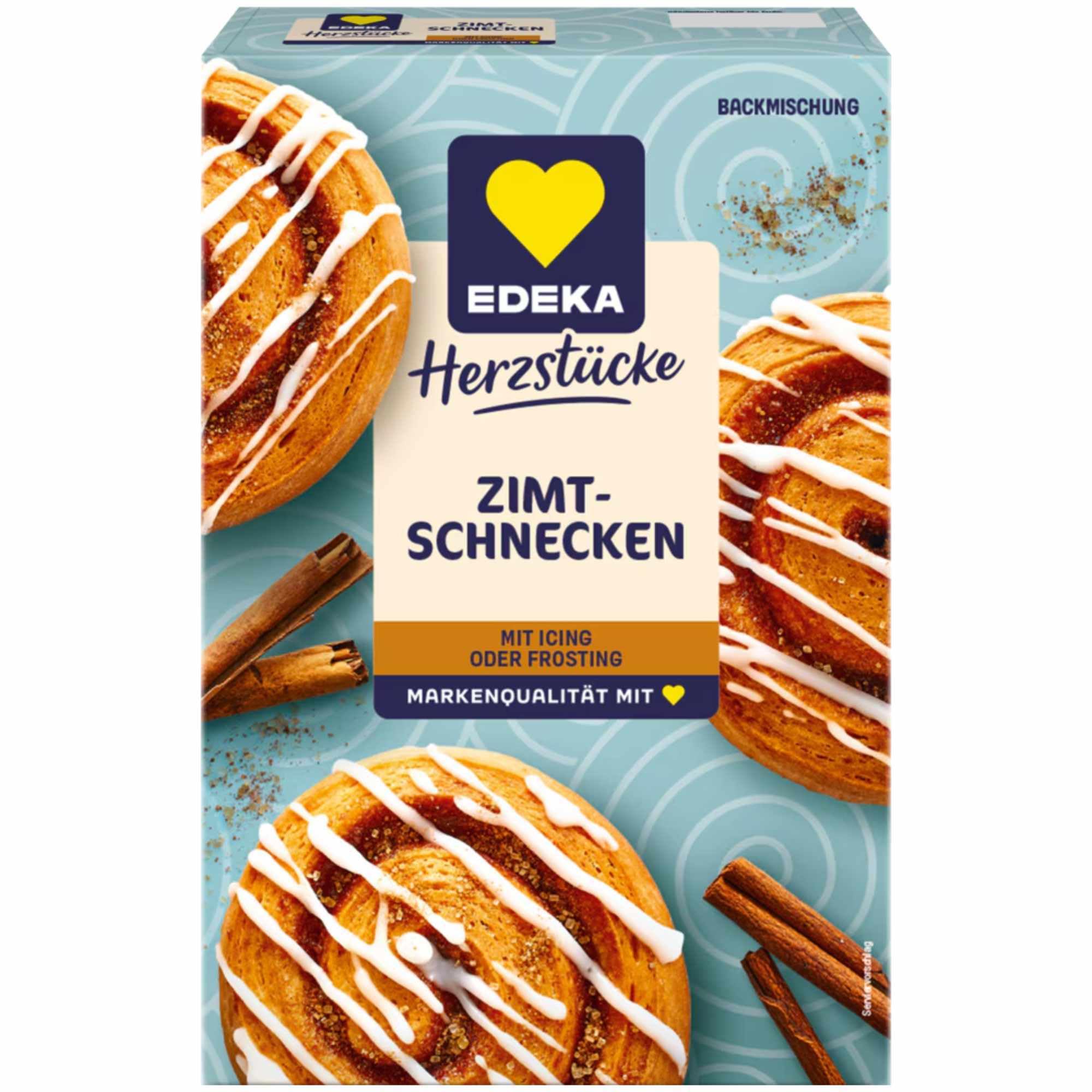 usy Bundle für EDEKA Herzstücke Zimt Schnecken 6er Pack (6x567g Packung) + usy Block