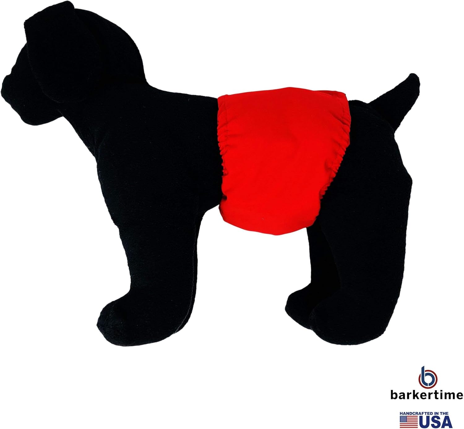 Cherry Red Dog Belly Band Male Wrap, M Male Dog Diaper - Made in USA