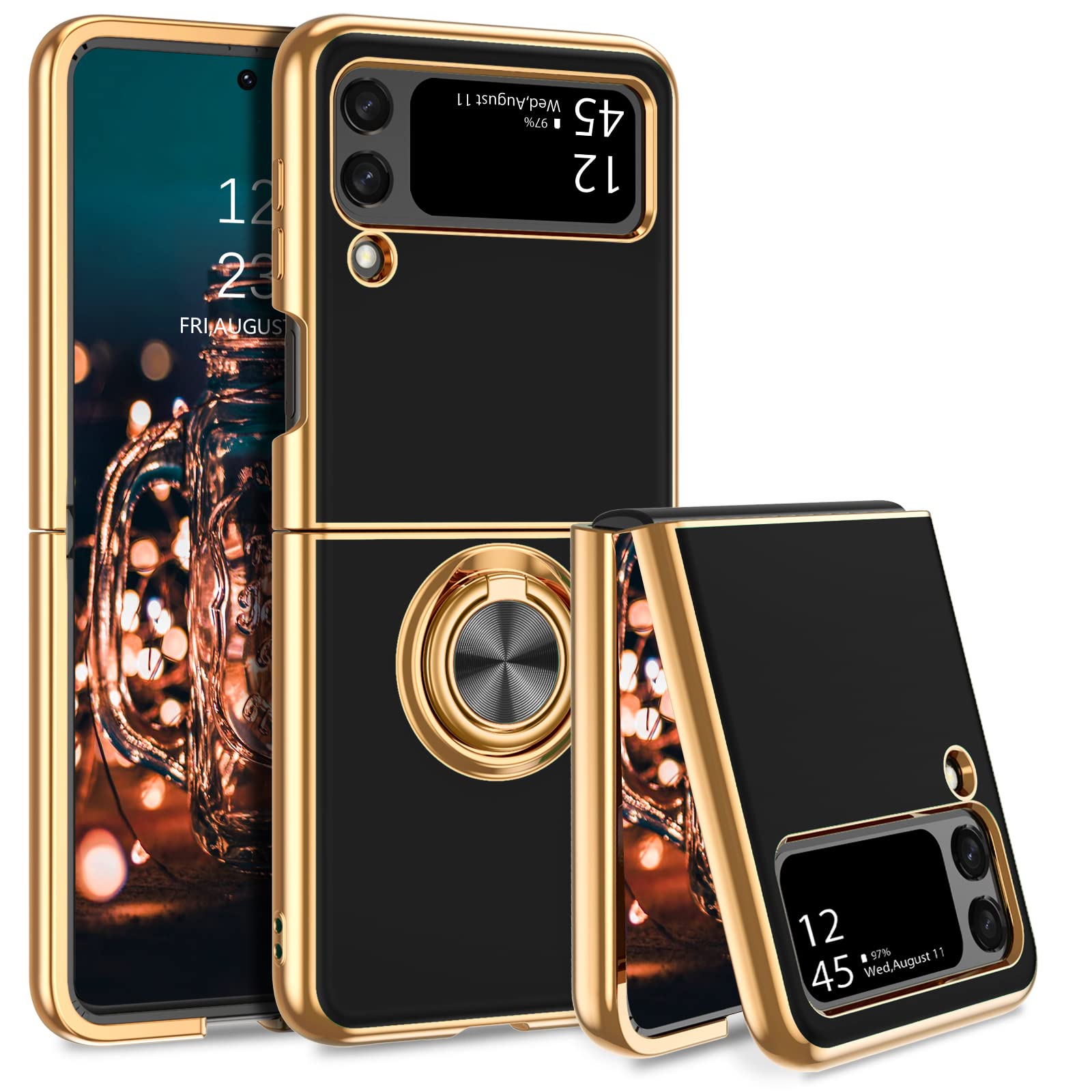Zitronix® TPU Phone Case with Metal Frame and Phone Grip for Samsung Galaxy Z Flip 4 - Anti-Scratch, Dustproof, Lightweight, Foldable Protector with Stand, Durable and Stylish Cover (B0DCP2TR74) Amazon Price History, Amazon Price Tracker