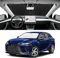 Vista 119 de Parasol de parabrisas de ajuste personalizado para Nissan Titan 2017-2024, bloquea los rayos UV y el calor, parasol de ventana delantera, fácil