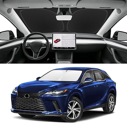 Miniatura 119 de Parasol de parabrisas de ajuste personalizado para Nissan Titan 2017-2024, bloquea los rayos UV y el calor, parasol de ventana delantera, fácil