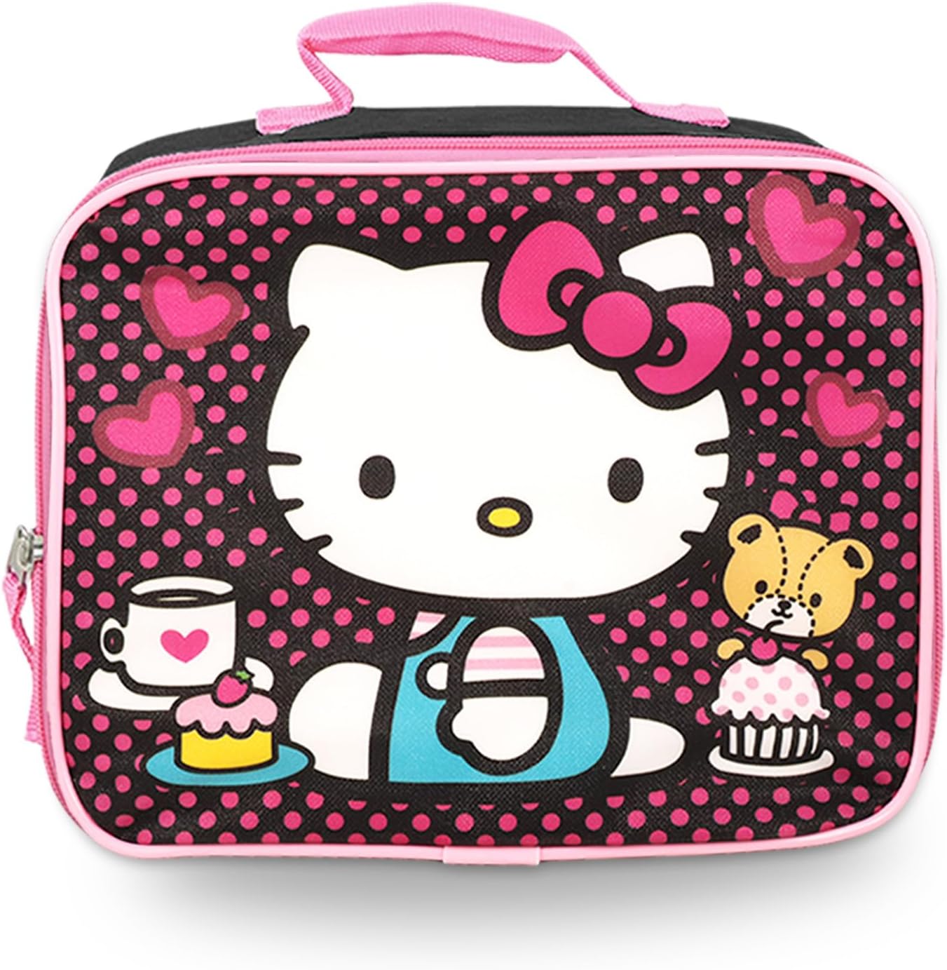 Hello Kitty Backpack with Lunch Box Set - Bundle with 16" School Bag, Lunch Bag, Stickers, More | Hello Kitty Backpack for Kids School Supplies