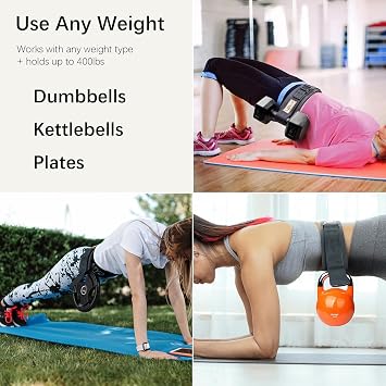 VAIIO Dambıl Kettlebells için Kalça İtme Kemeri, Kalça İtme için Ganimet Kemeri, Kalça İtmeler için Kalça Kemer Pedi, Squat, Akciğerler, Glute Köprüler, Dips Egzersiz