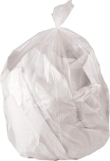 Genuine Joe Clear Linear Low-Density Trash Bag, 60 Gallon, 2 mil (Pack of 100)