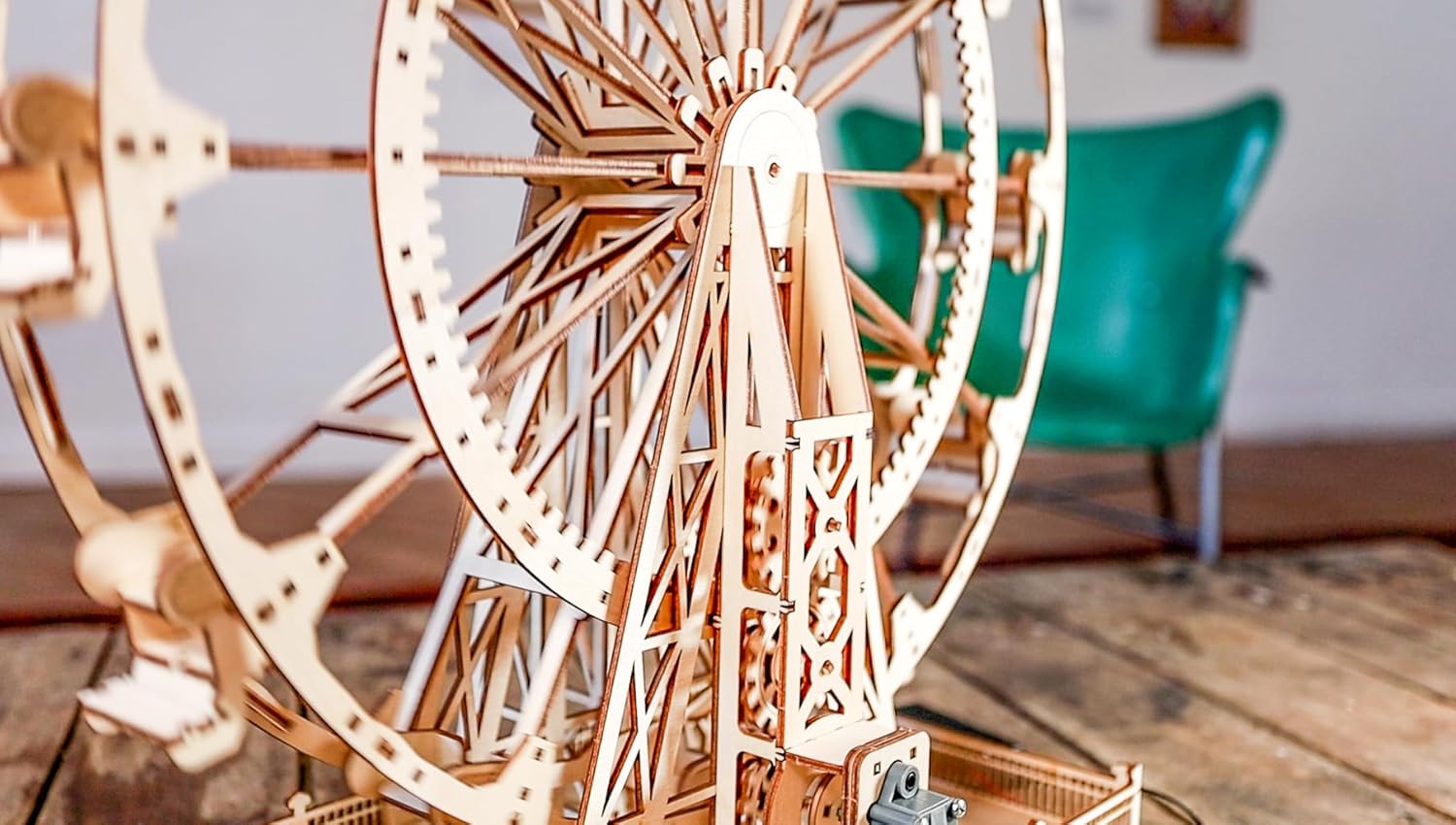 3-D Ferris Wheel Wooden Model Kit - STEM Building Set – Engineering Set for Teens & Adults