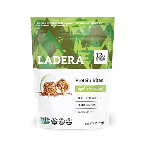 Ladera Protein Bites Bocados de proteína de manzana y canela Recubierto con manzanas secas, canela molida para resaltar el sabor icónico Gran