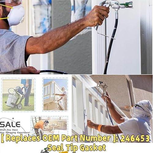 Miniatura 3 de Juntas de punta de un sello para pulverizador de pintura sin aire Graco RAC Seal 246453 (paquete de 8)