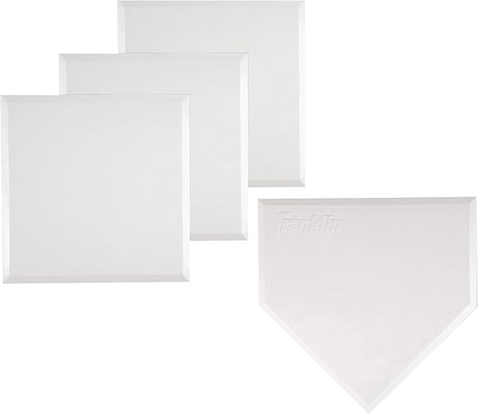 Franklin Sports MLB Baseball Base Set Throw Down Rubber Bases for
