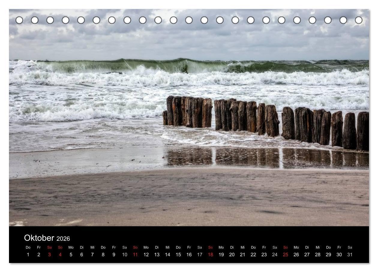 Sylt (Tischkalender 2026 DIN A5 quer), CALVENDO Monatskalender: Dünenlandschaft, wildes Brandungsmeer, sanftes Wattenmeer, reetdachgedeckte ... die schönsten Seiten Sylts. (CALVENDO Natur)