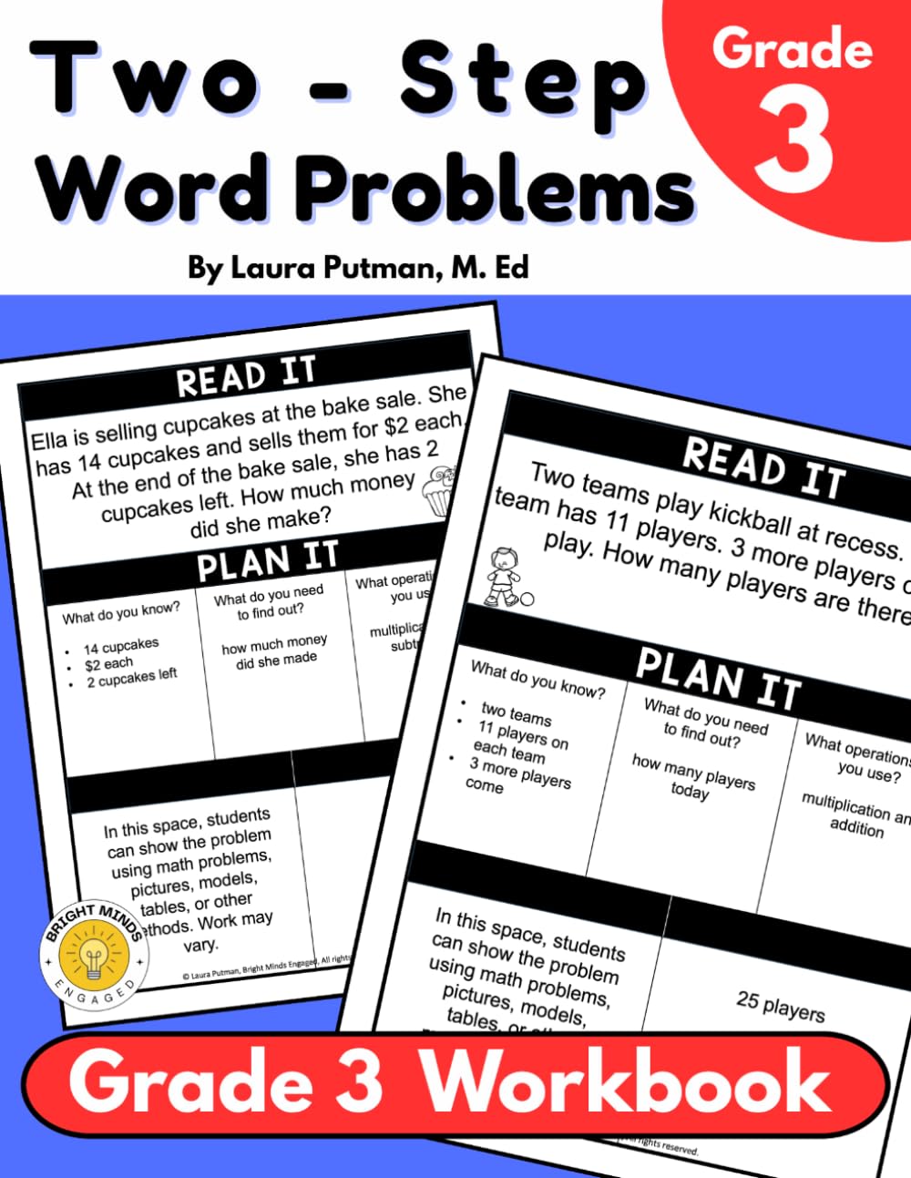 Two Step Word Problems Grade 3 Workbook (Math Word Problems For Kids)