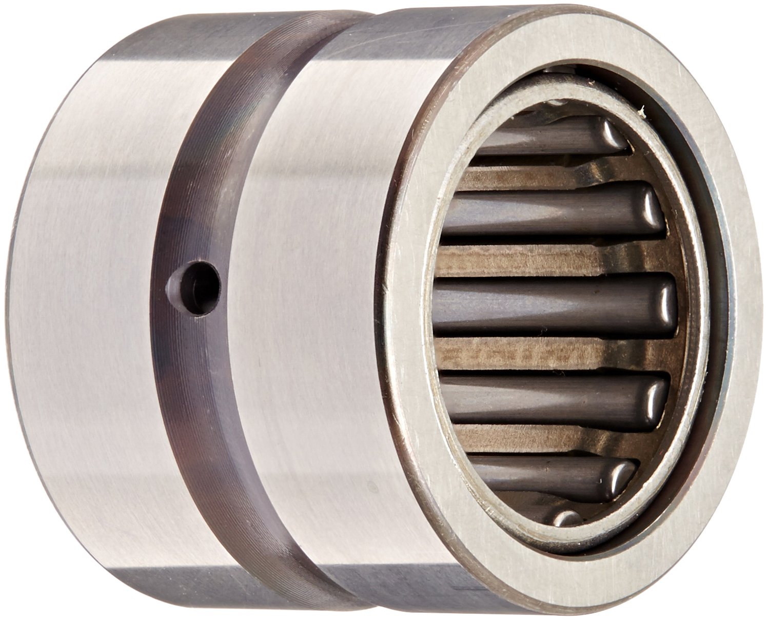 Koyo NK16/20A Needle Roller Bearing, Outer Ring and Roller, Open, Oil Hole, Steel Cage, Metric, 16mm ID, 24mm OD, 16mm Width, 23000rpm Maximum Rotational Speed