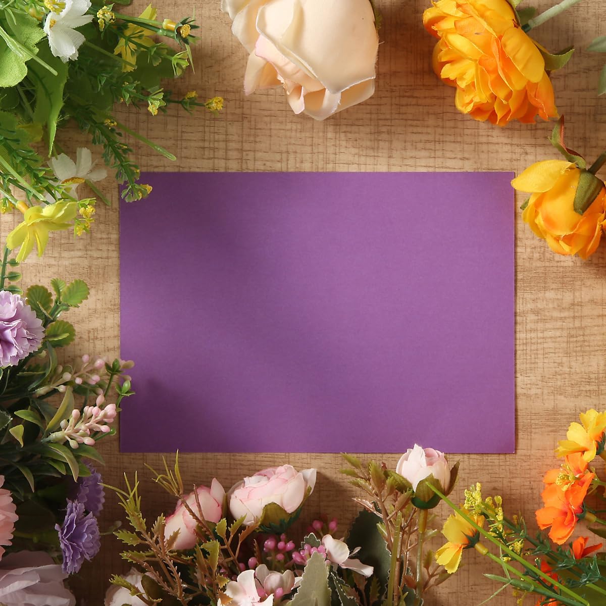 50 Sheets Small Colored Cardstock Paper 5 Colors Blank Flash Cards, 250 GSM Heavy Card Stock for DIY Art Projects, Cards (Purple, 3x5) - Image 7