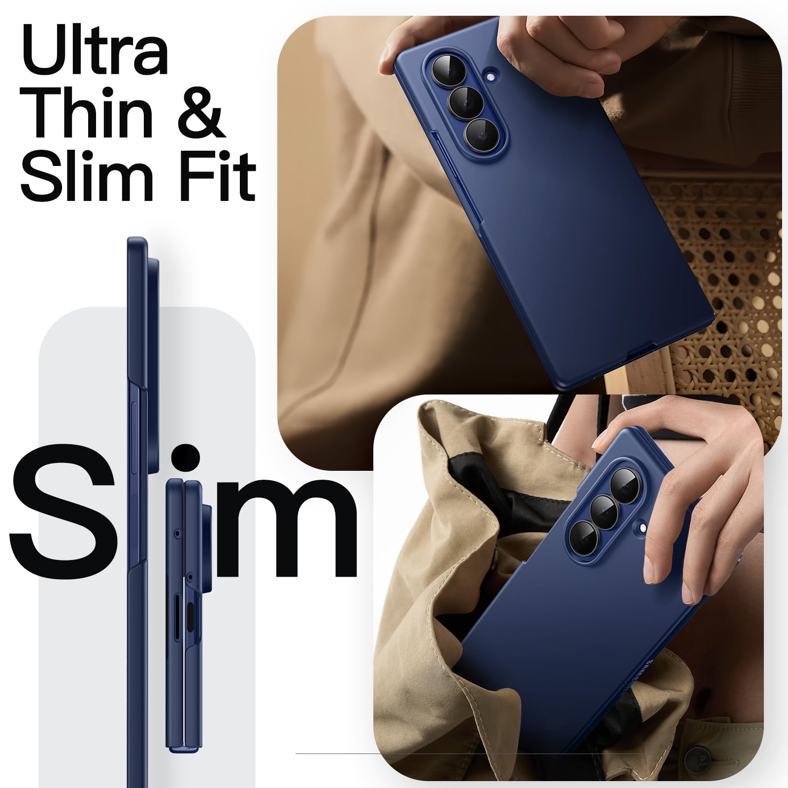 JETech Slim Case for Samsung Galaxy Z Fold 7, Blue — Amazon image 4