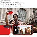 YATWIN Silicone Back Case for Samsung Galaxy S22, Soft-Touch Phone Back Cover for Samsung Galaxy S22 - Red gallery image