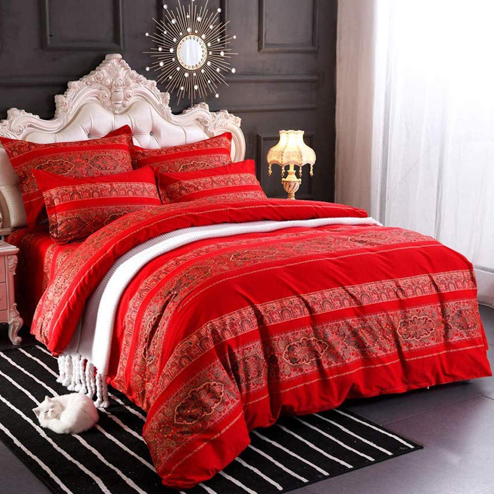 ABREEZE Twin Duvet Covers, Bohemian Retro Bedding Set