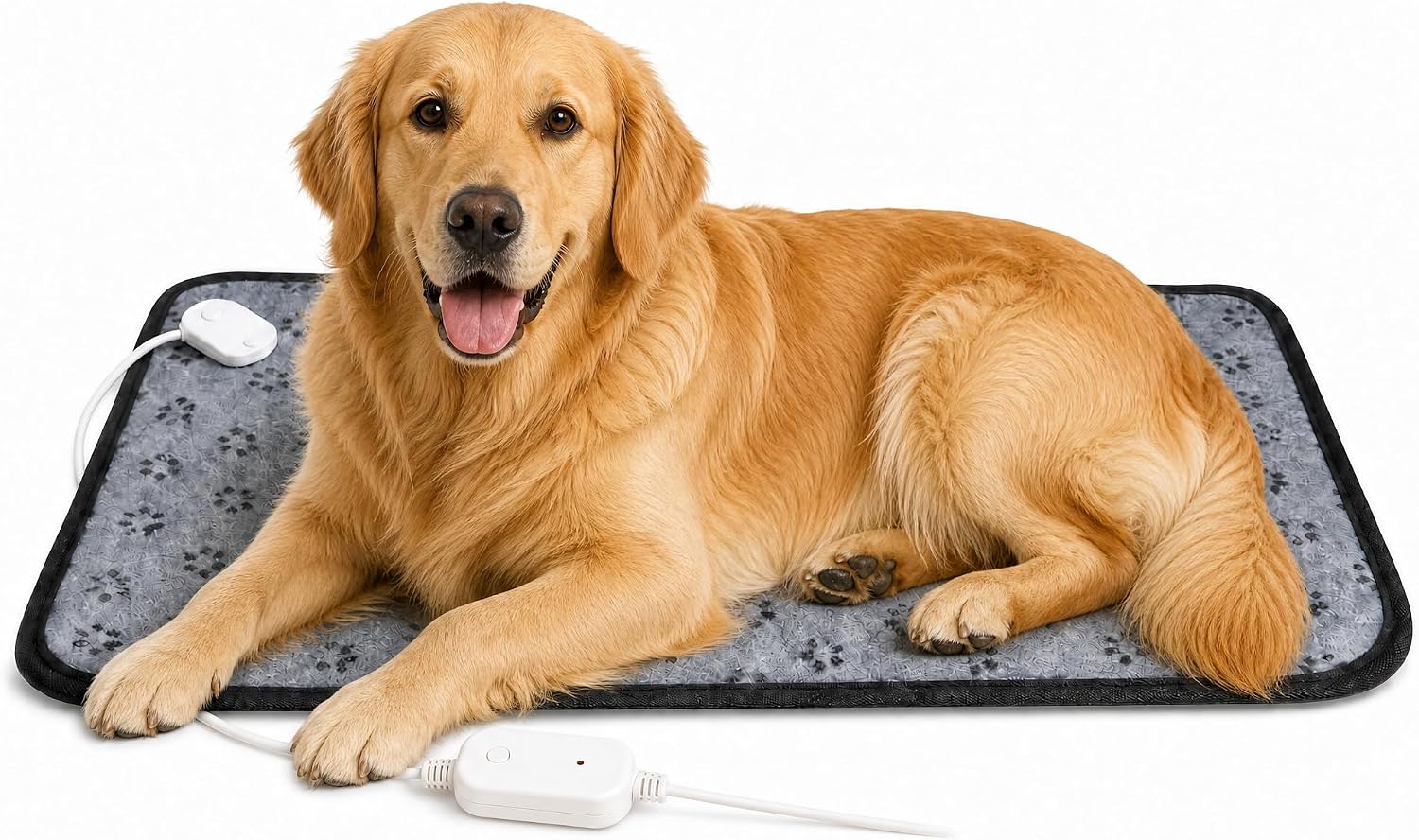 Cat Heating Pad – 18x18 in Self-Warming Pet Bed, Electric Heated Dog & Cat Pad, Waterproof, Temperature Adjustable, Fast Heating, Safe Thermostat, for Kittens Puppies Small Pets