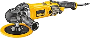 DEWALT Buffer Polisher, 7-9, 12 amp, Variable Speed Dial 0-3,500 RPMs, Corded (DWP849X) Yellow