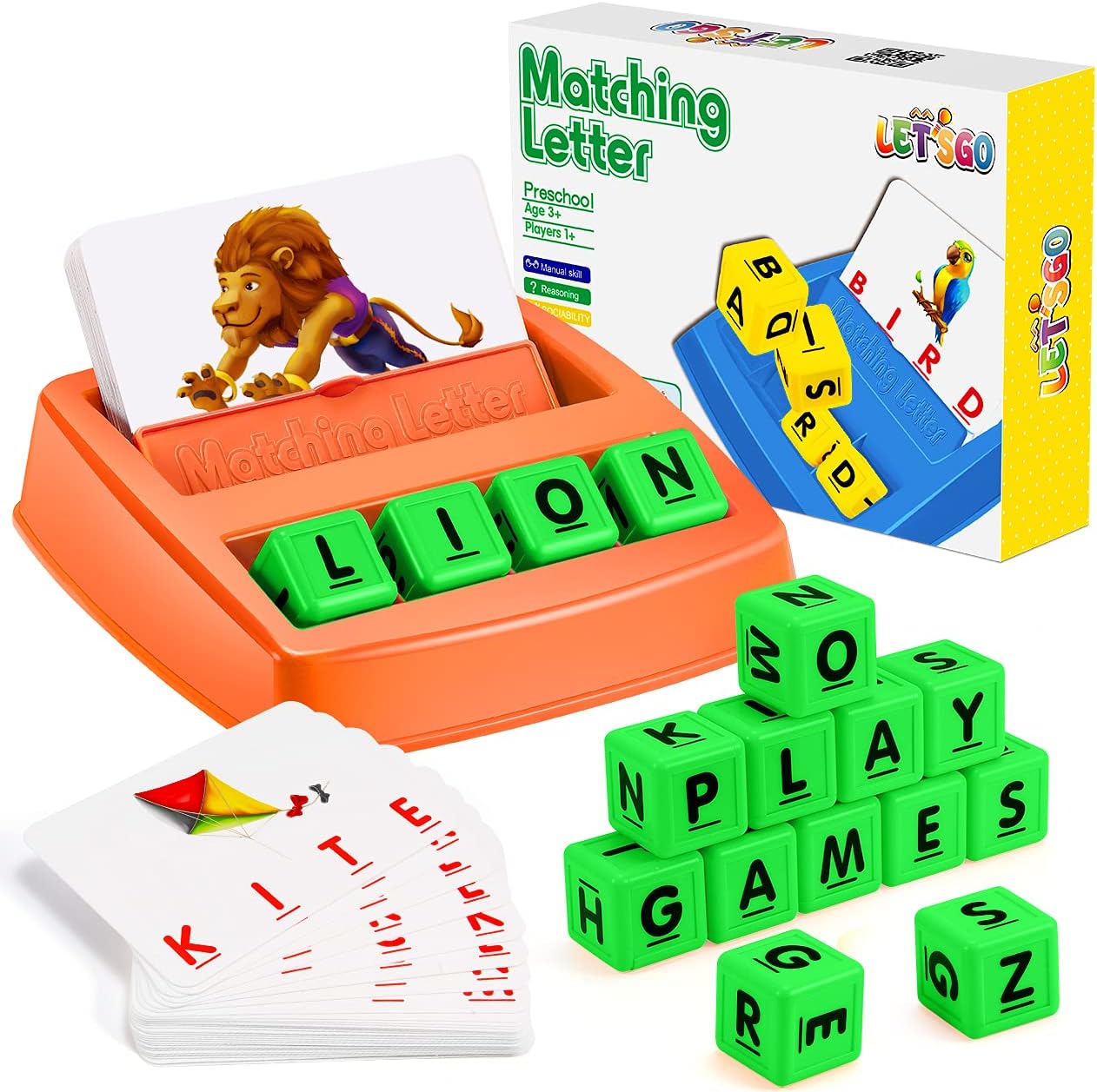 Educational Games for Kids Ages 3-8, Matching Letter Game for Kids Toys for 3-8 Year Olds Boys Girls Birthday Gifts for 3-8 Year Olds Girls Boys Preschool Kindergarten Educational Spelling Toys Purple: Toys & Games