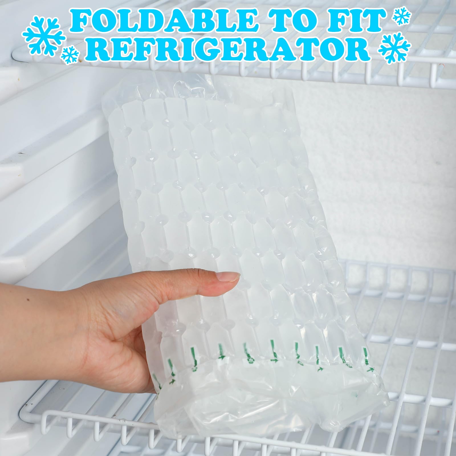 Reallnaive Paquete de 2 láminas de hielo congelables reutilizables para enfriadores, paquetes de hielo flexibles para bandejas de alimentos, tablas de queso, carnes delicatessen, platos de verduras