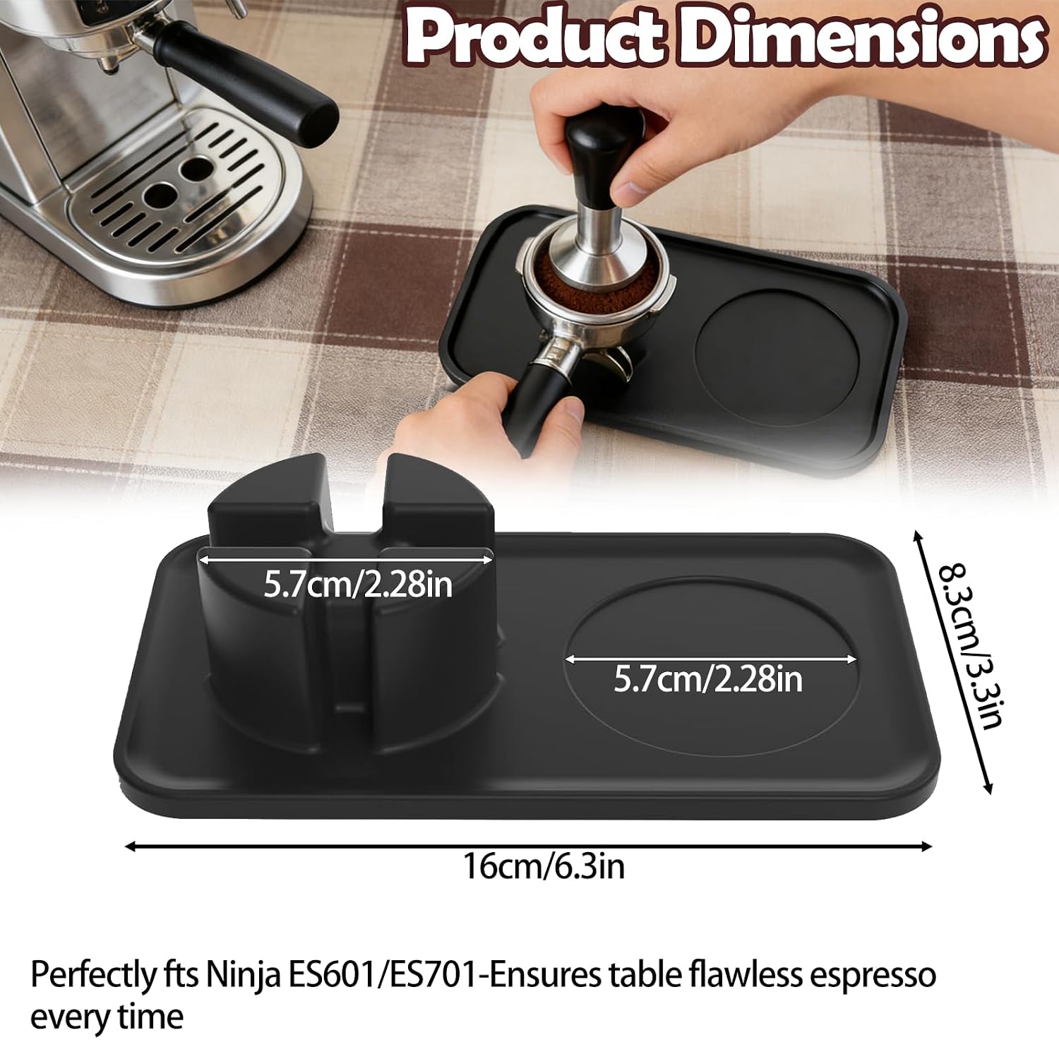 Espresso Tamping Mat for Ninja Luxe Cafe ES601/ES701, Counter Pad image 2