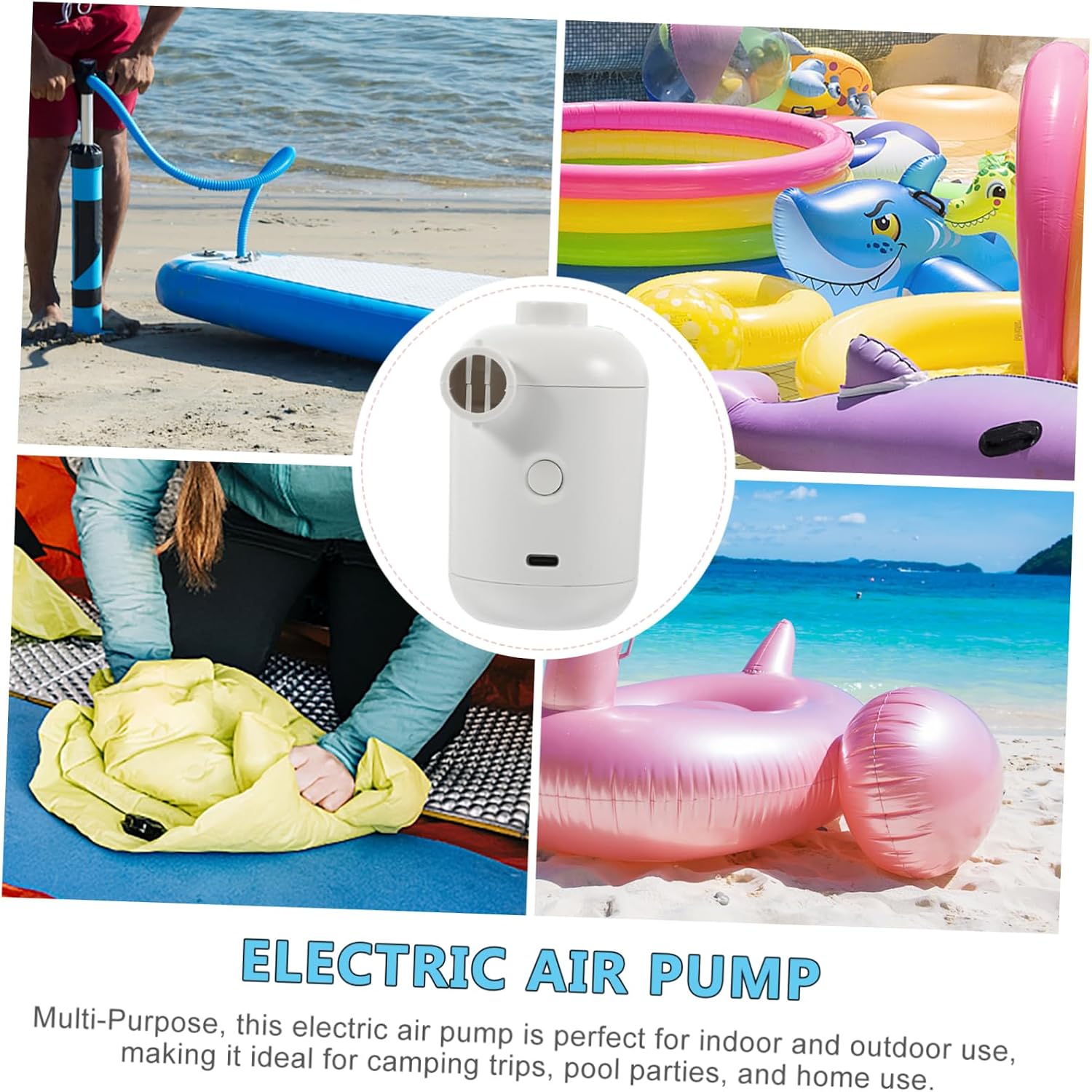Electric Pump Wet Dry Vacuum Cleaner Hand Pump for Vacuum Bags Pump for Inflatables Handheld