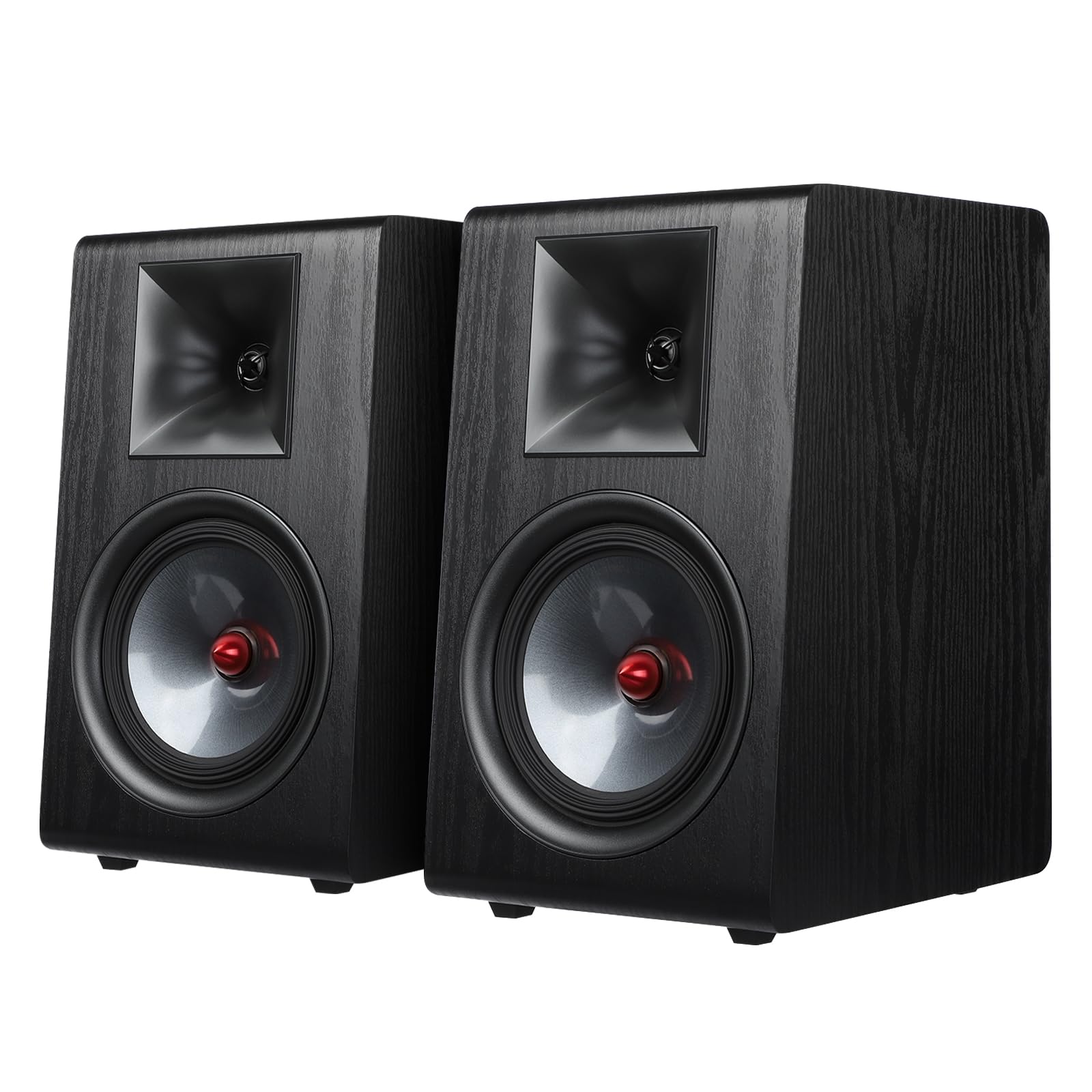 AIYIMA P600 Altavoces de Estantería Pasivos 6,5" 2 Vías, 30Hz-20kHz, 2x50W RMS,Woofer de Fibra de Carbono y Tweeter de Seda con Bocina, Diseño Inclinado 6°, HiFi para Amplificador Audio Hogar