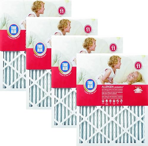 Miniatura 3 de True Blue Filtro de aire MERV 11 de 20 x 25 x 1 pulgadas (paquete de 4) | Filtro de aire electrostático plisado para horno HVAC | Filtro de repuesto