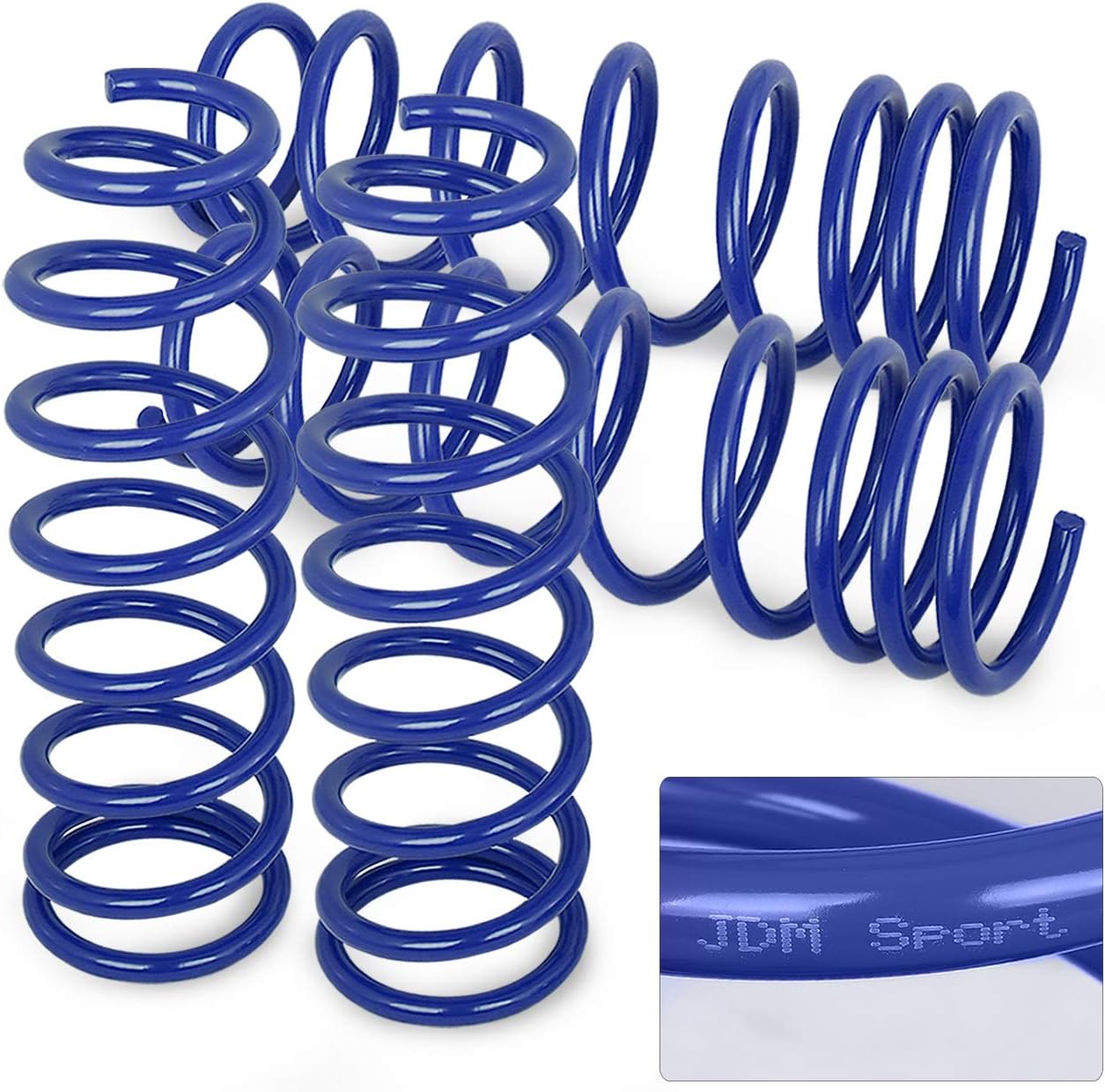 AJP Distributors Suspension Lowering Lower Springs Coils 1.5 Inch Drop For Mustang 79 80 81 82 83 84 85 86 87 88 89 90 91 92 93 94 95 96 97 98 99 00 01 02 03 04 (Blue)