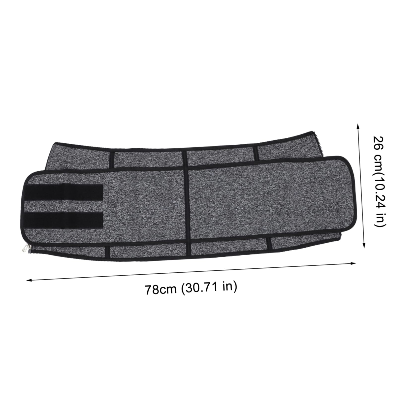 PACKOVE Zipper Corset Waist Trainer Sturdy Workout Belt for Exercise Practical Sweat Reduction for Jogging Running Comfortable Easy to Clean Grey