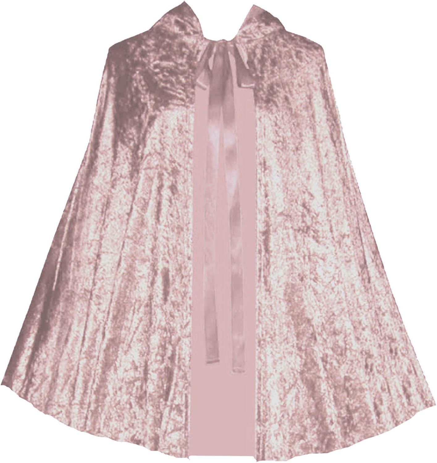Gothic Medieval Renaissance Steampunk Velvet Capelet Light Pink