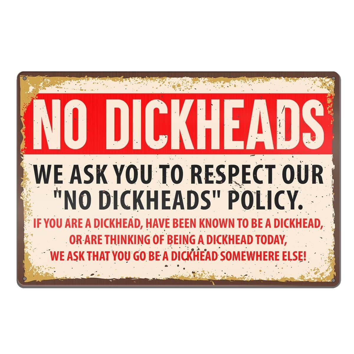 IDGTTLDF Vintage Metal Tin Sign with Funny Quote Rustic Distressed Finish for Man Cave Garage Bar Workshop Wall Decor 8 X 12 inch
