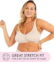 Vista 5 de Carole Martin Sujetador con cierre frontal sin varillas para mujer con correas ajustables