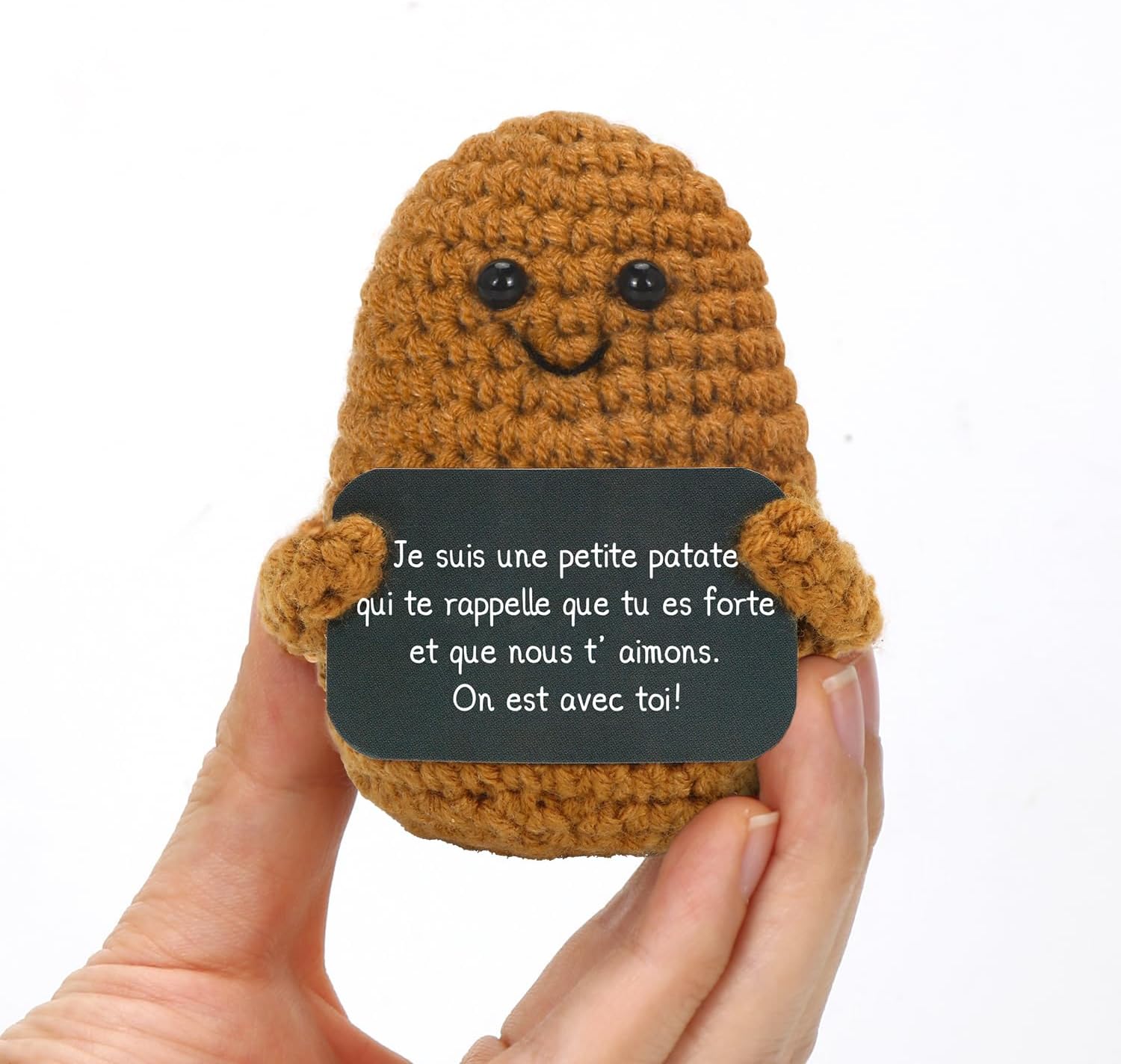 Aurasky Potato Positive, Small Potato in French, Potato Dolls with Positive Card, Funny Gifts for Men, Women, Children, Couple, Colleague