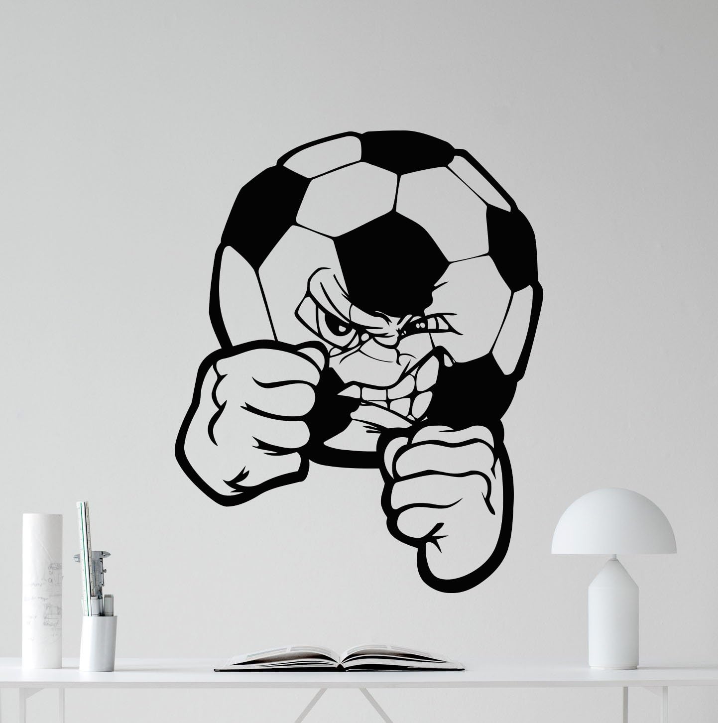 Soccer Ball Wall Decal Football Ball Vinyl Sticker Sport Wall Decor Cool Wall Art Kids Teen Girl Boy Room Wall Design Modern Bedroom Wall Decor Mural 54nnn
