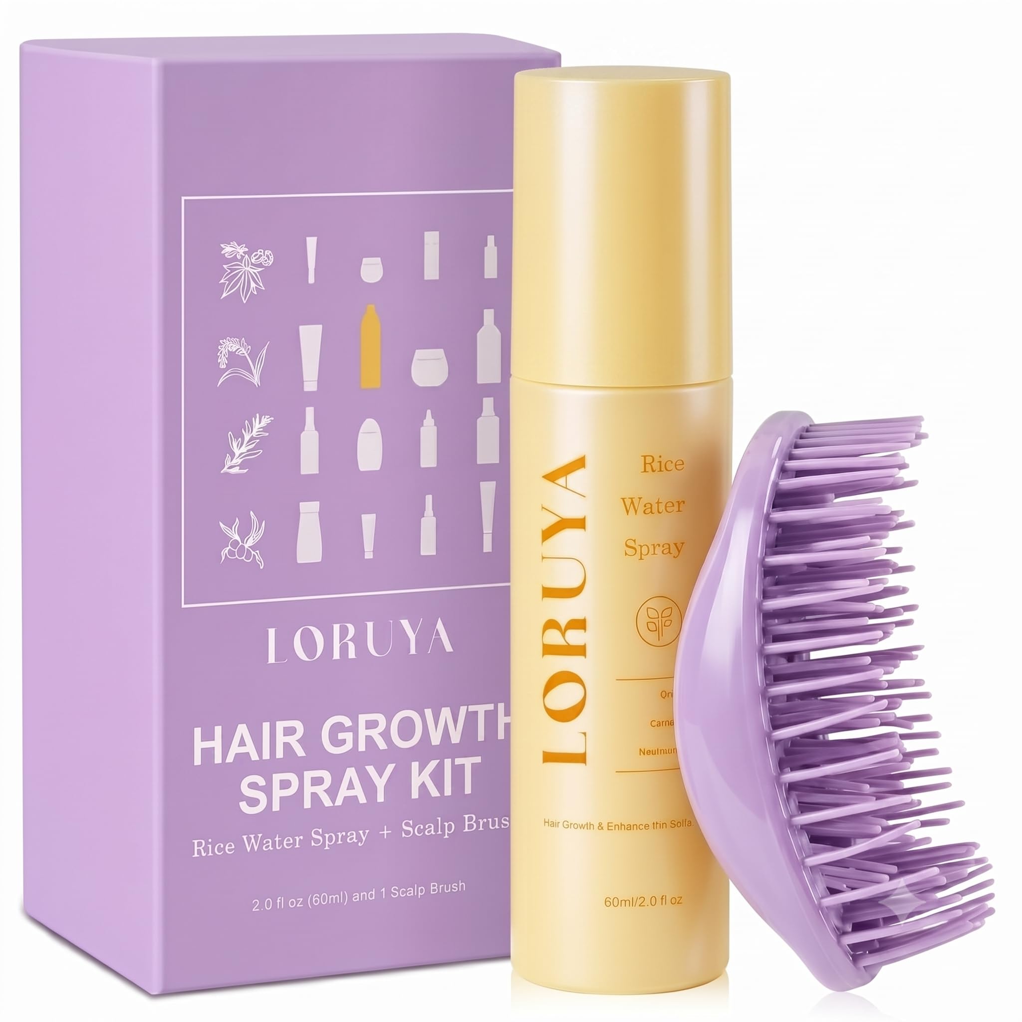 Rice Water Hair Growth Spray w/Rosemary & Biotin for Fuller-Looking Hair