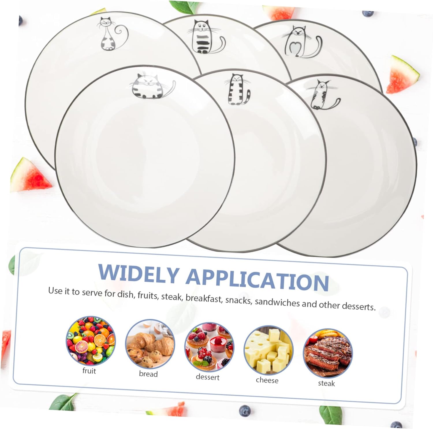 Ciieeo 6pcs Ceramic Cutlery Plates Dinner Plates Pasta Ceramic Dinner Storage Food Serving