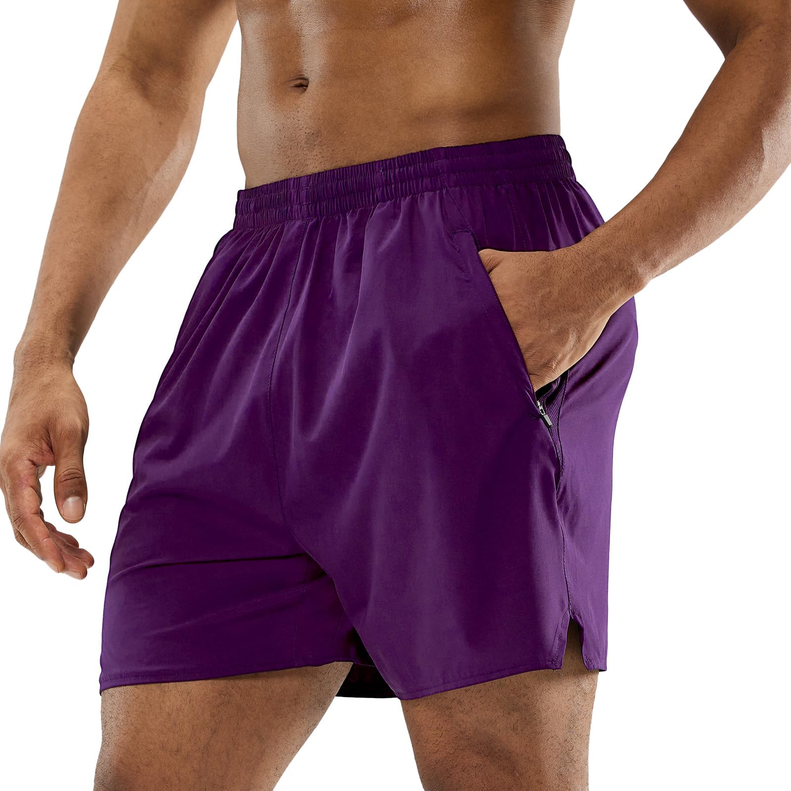 MIER Men's 5 Inch Inseam Running Shorts, Quick-Dry with Pockets