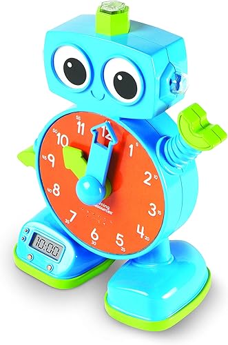 Miniatura 9 de Learning Resources Tock The Learning Clock rosa, 1 pieza, a partir de 3 años, reloj parlante educativo