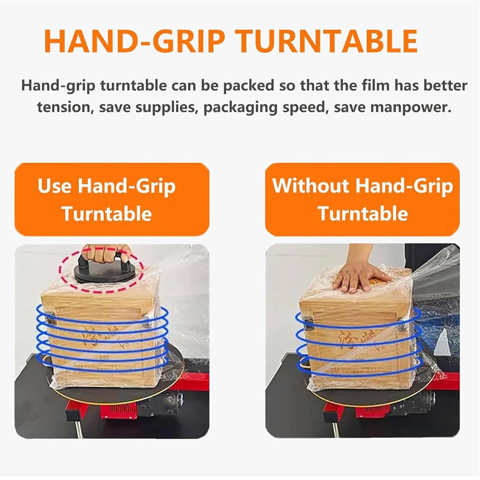Dispensador de Film Estirable de Mesa, Máquina eléctrica de Embalaje de Film Estirable, Dispensador de Film Transparente para Rollo de Film Estirable Dentro de 70cm