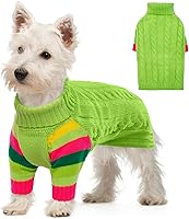 Vista 93 de Suéter XS cálido para perro, suéteres para perros pequeños, niñas y niños, suéter elástico para cachorros, suéter de cuello alto extra pequeño