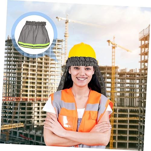 Vista 6 de Healifty 3 piezas de sombrero de trabajador para hombre, visera de sol, visera para hombre, visera de casco duro, visera de cuello duro para cascos