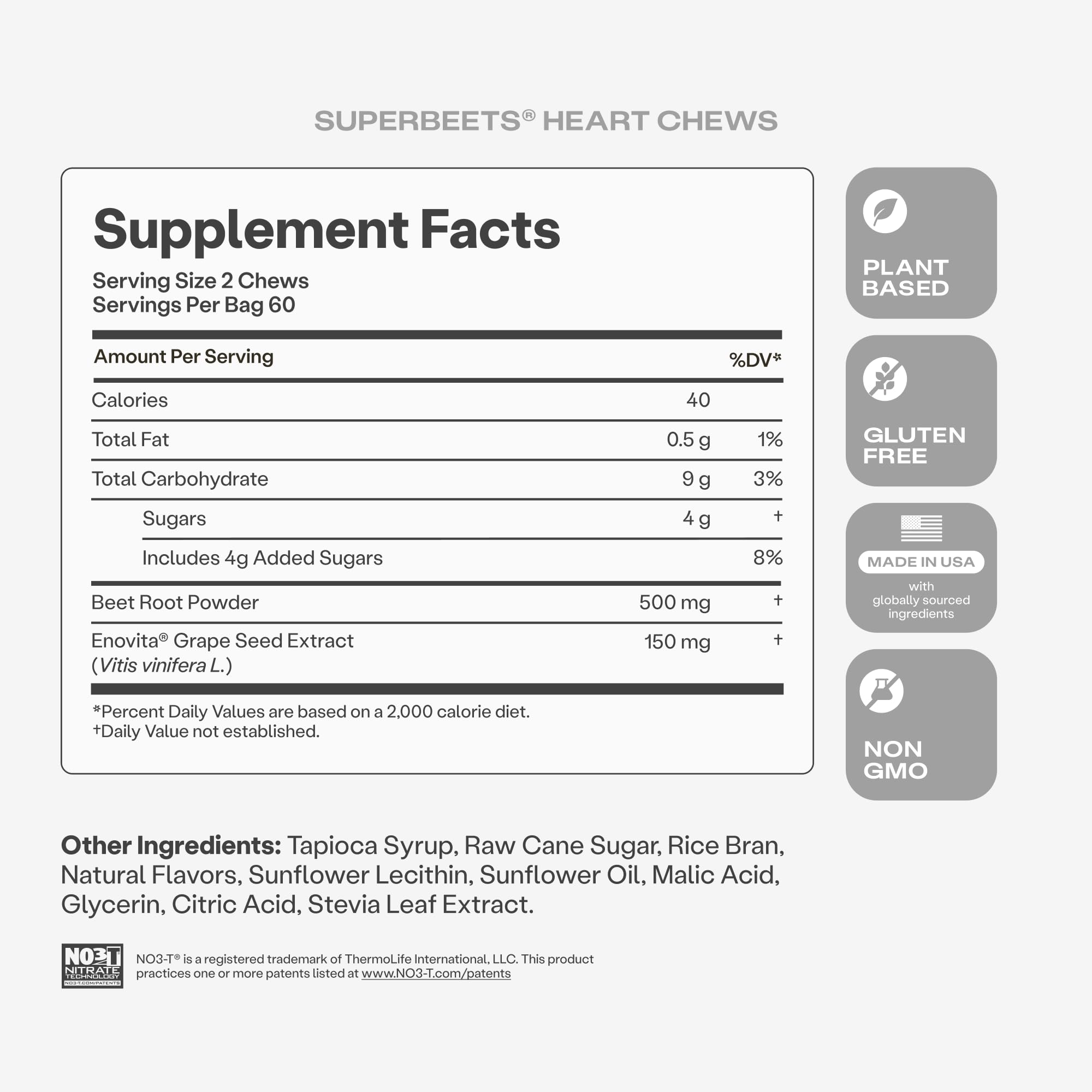 Humann SuperBeets Heart Chews, Pomegranate Berry Flavor, 120 Ct — Amazon image 11