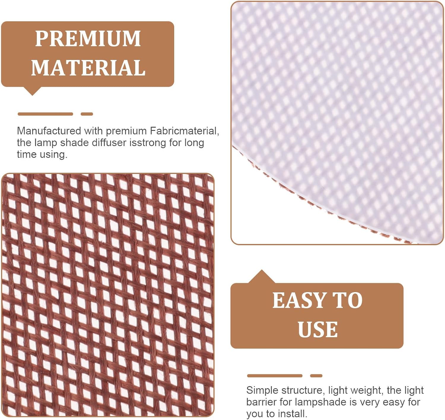 SUPVOX 2pcs Fabric Lampshade Diffusers 10cm Diameter Hanging Pendant Lamp Light Diffuser with High-temperature Resistant Cover for Eye Protection Nursery Lighting