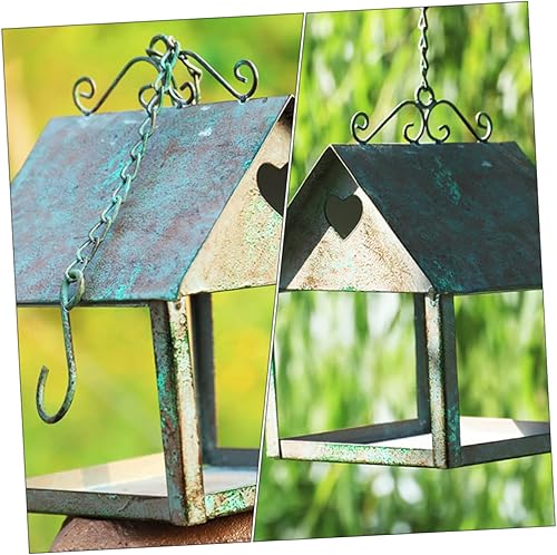 Miniatura 7 de Happyyami Alimentador retro para alimentos, decoración de ardilla, comederos para pájaros para exteriores, bienvenida, casa de pájaros, comedero