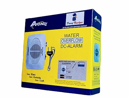 AVONZZ Virgin Plastic Water Tank Overflow/Leak Alarm/Bell DC with 15 m Wire and Sensor with 1 Extra Sensor