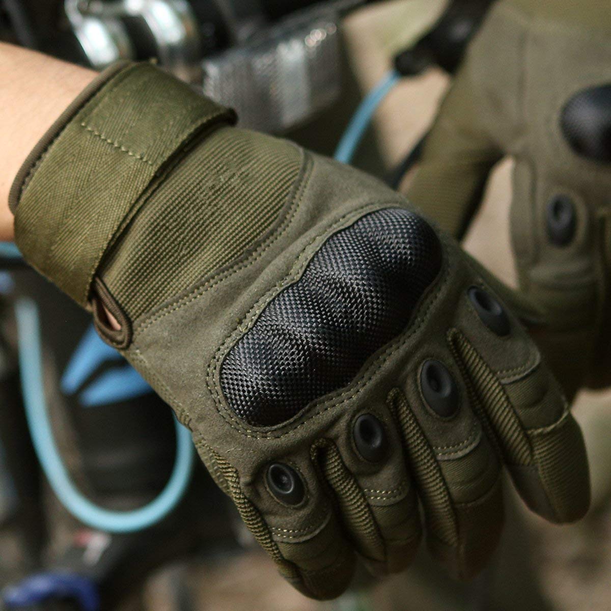 Zerobox - Guanti protettivi per le articolazioni, in gomma dura, per uomini e donne, per ciclismo, motociclismo, escursionismo, campeggio, allenamento